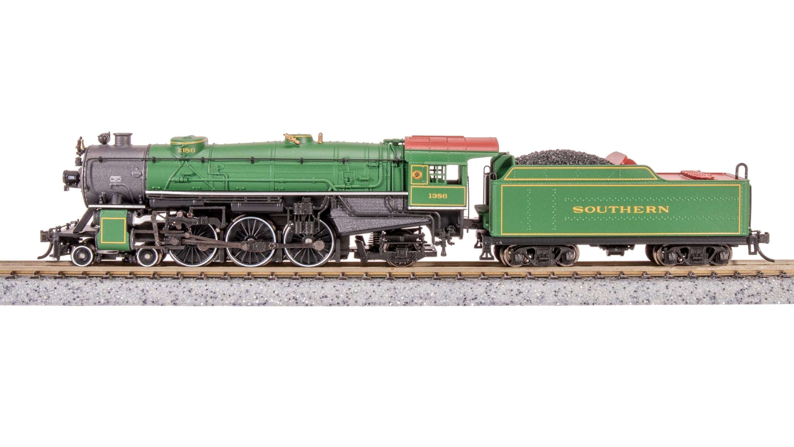 Broadway Limited 7987 Heavy Pacific 4-6-2, SOU 1386, Sylvan Green, Paragon4 Sound/DC/DCC, N Scale