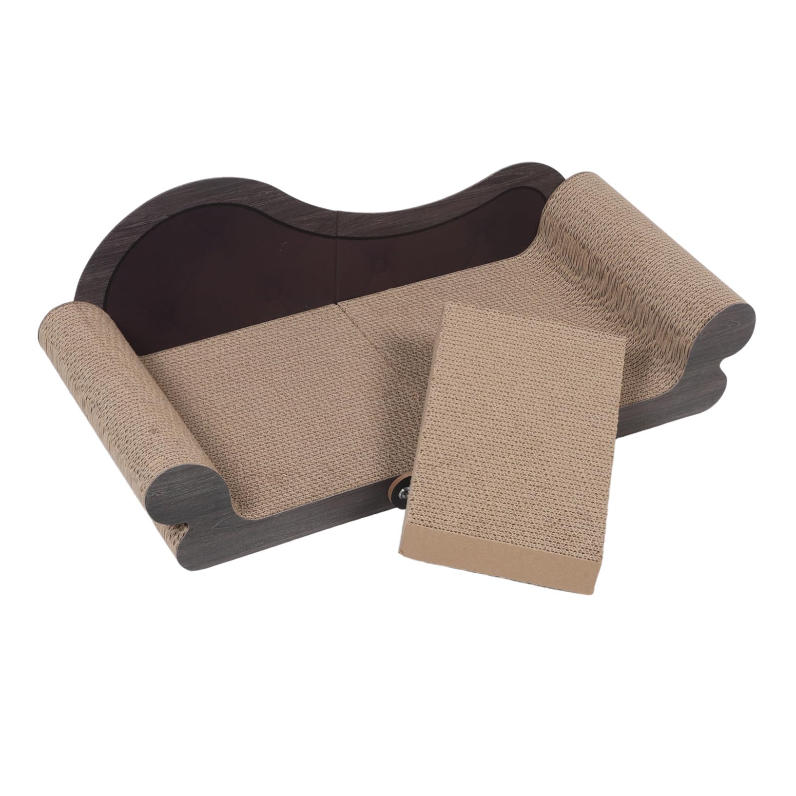 Veemoon Kratzbrett aus Wellpappe für Katzen Kratzmatte für Möbel Kratzliege zum Spielen als Kratzsofa oder Lounge für Haustiere