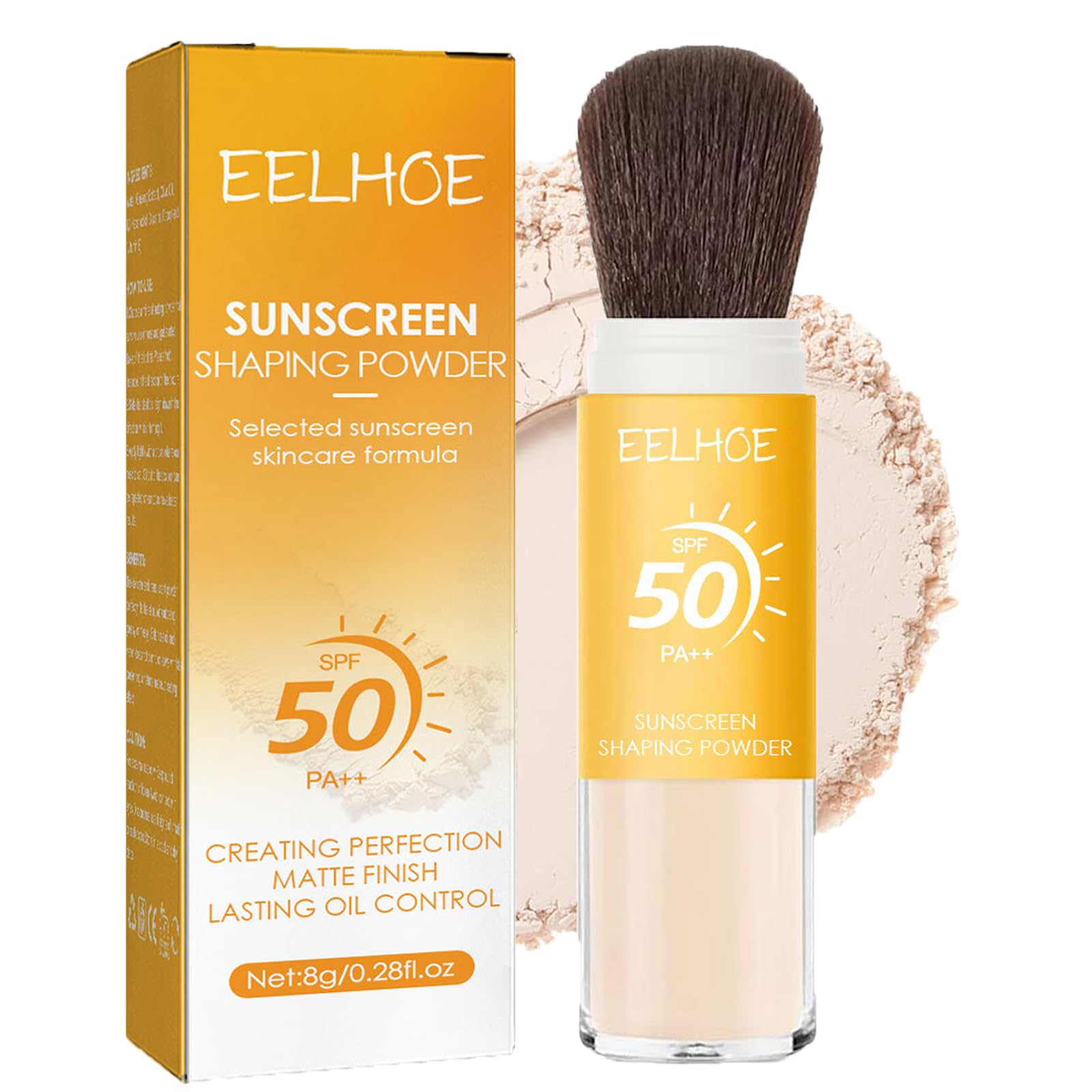 Mineral Sunscreen Setting Powder, SPF 50 Sunscreen Powder for Face & Scalp