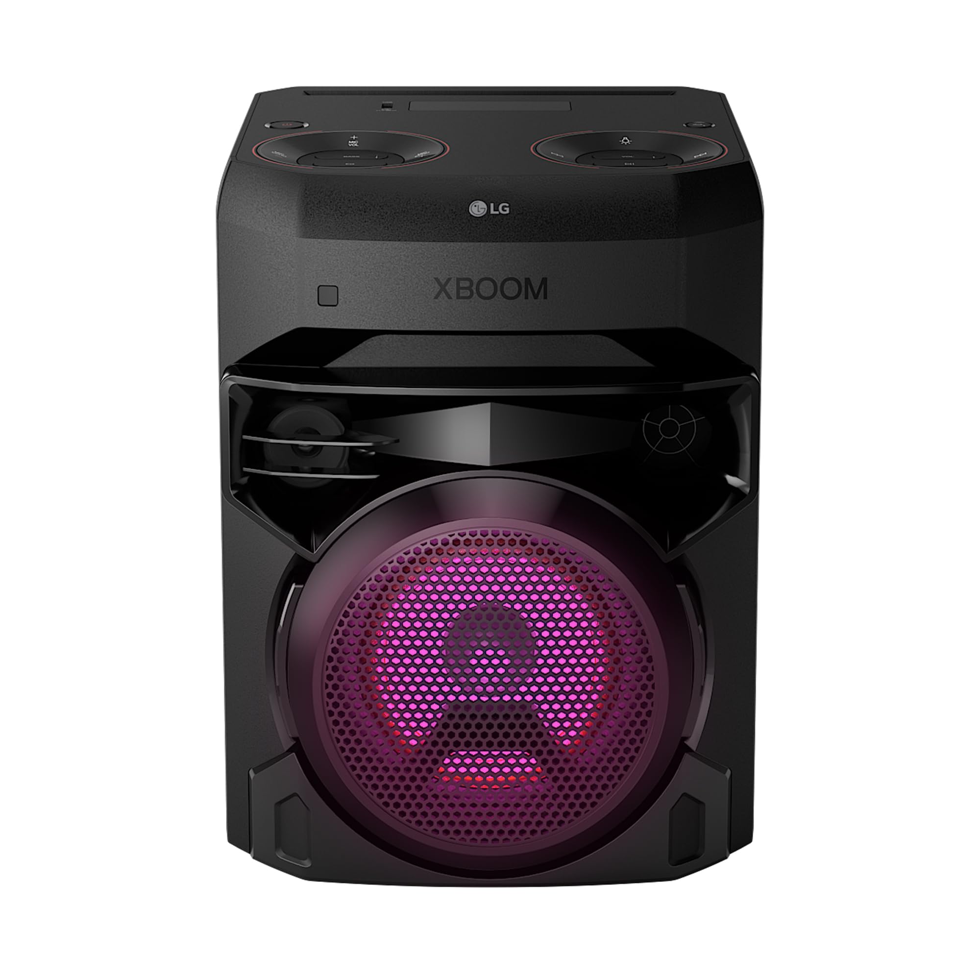 LG XBOOM RNC2, Altavoz de Gran Potencia, 80W, la Bestia, 2 Altavoces, Bluetooth 4.2, USB, Conexión Auxiliar RCA, iluminación LED y entradas para micrófono, Gris Oscuro