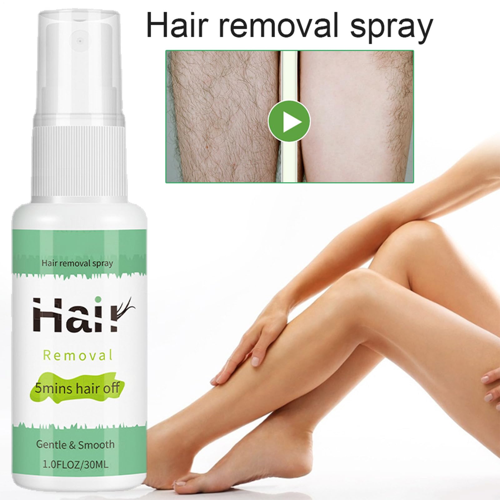 Hair Off spray do depilacji, spray do depilacji, hormonalny krem do depilacji twarzy, dla kobiet, nadaje się do skóry wrażliwej