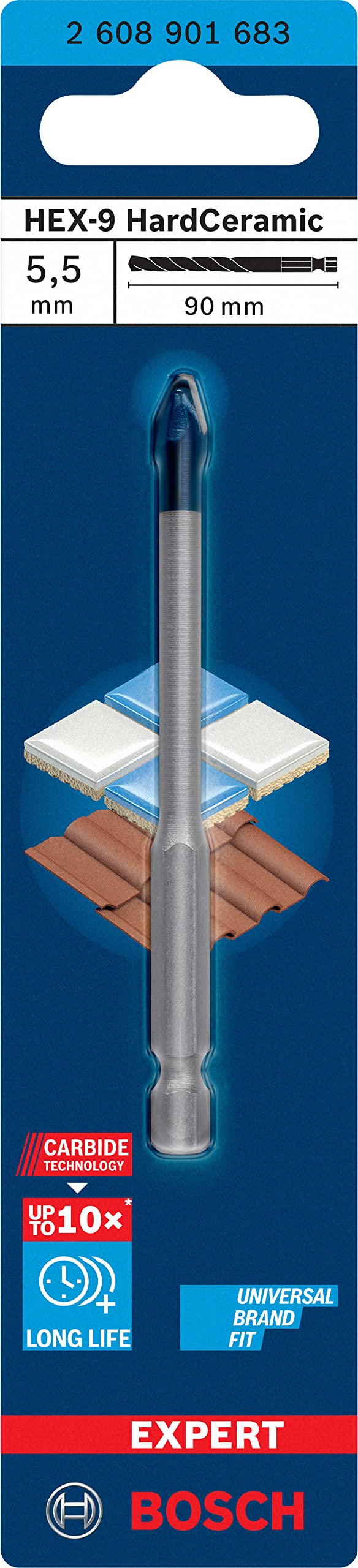 Punte Trapano Bosch Professional Expert - Set 10 Pezzi Per Calcestruzzo E Materiali Duri - Foto 10