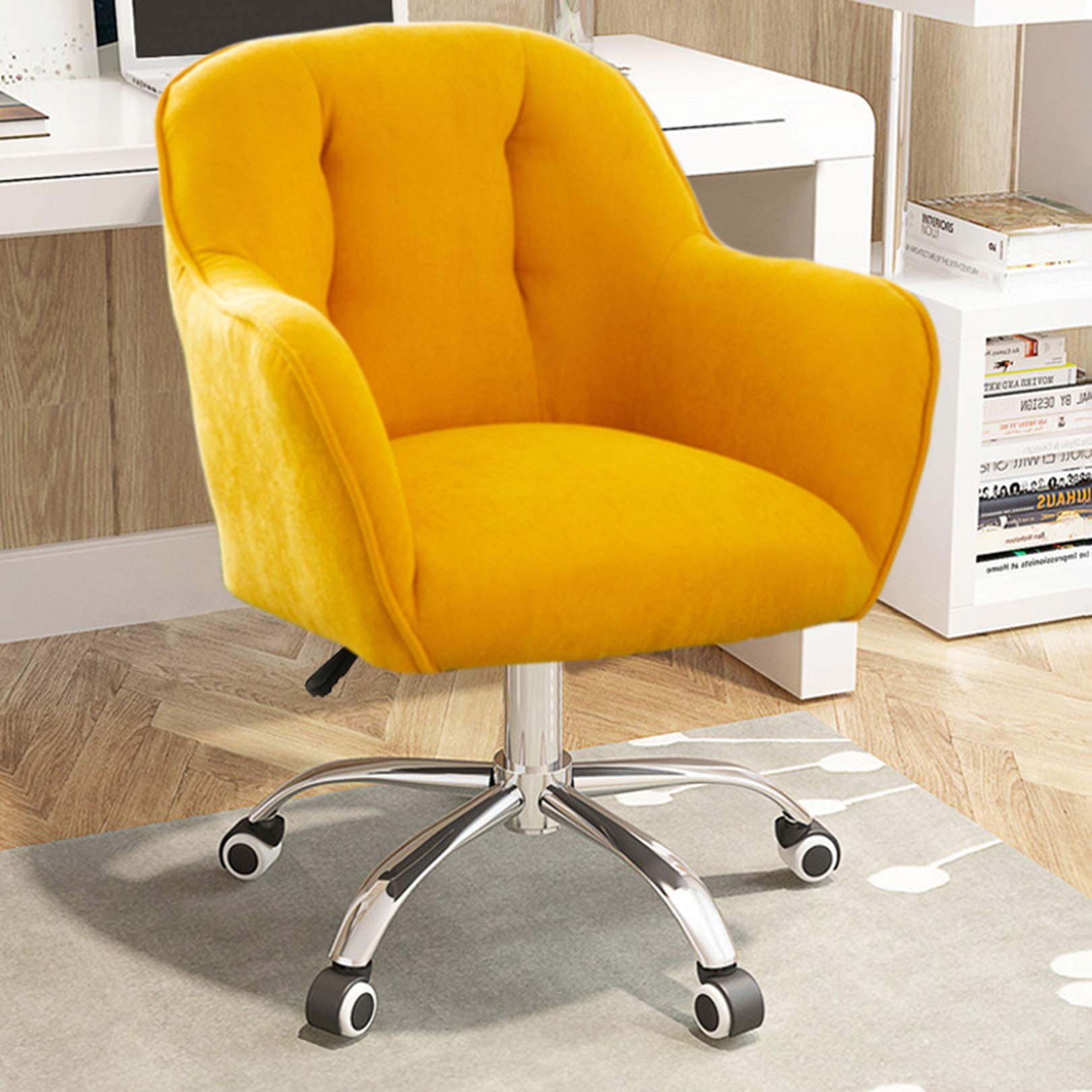Chaise pivotante velours pour bureau ordinateur et étudiants