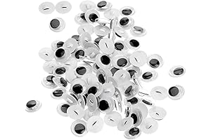Dophee 100 Pack Black Plastic Safety Eyes, Wiggly Googly Sew On Eyes