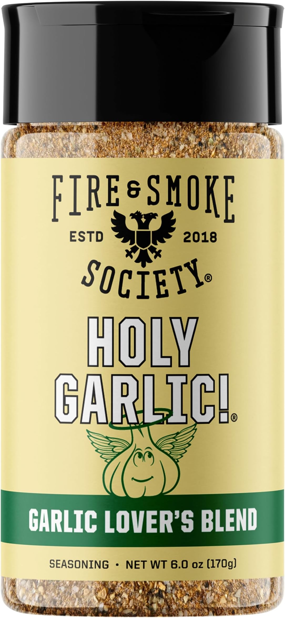 Fire & Smoke Society Holy Garlic All Purpose Seasoning 6 oz | Chicken, Pork