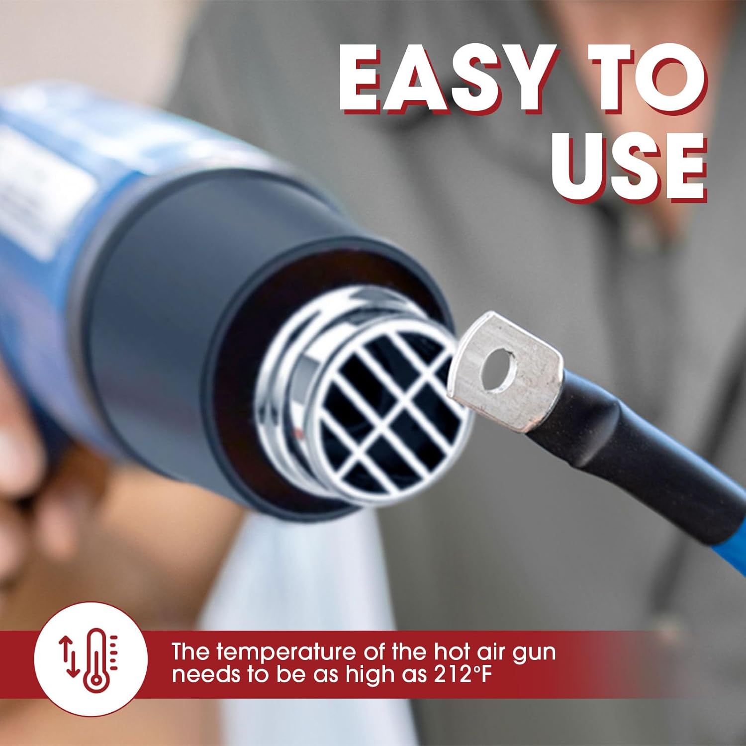 Heat Shrink Tubing 4:1 Dual Wall Adhesive Liner Wires Cable Wraps Connection Protection (Black, 1"-18ft)