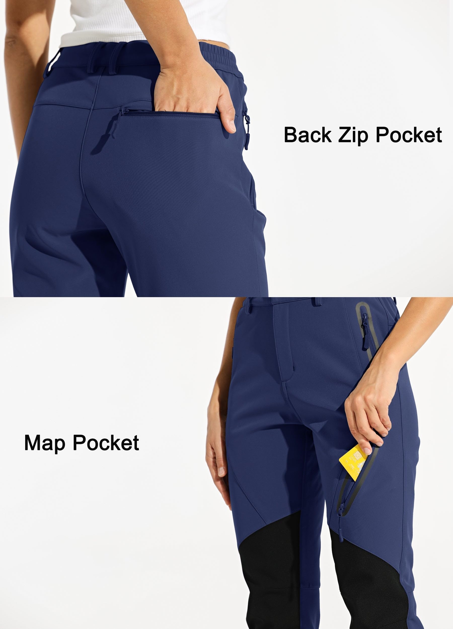 WILLIT Women's Snow Pants Waterproof Warm Winter Hiking Outdoor Pants Insulated Cold Weather