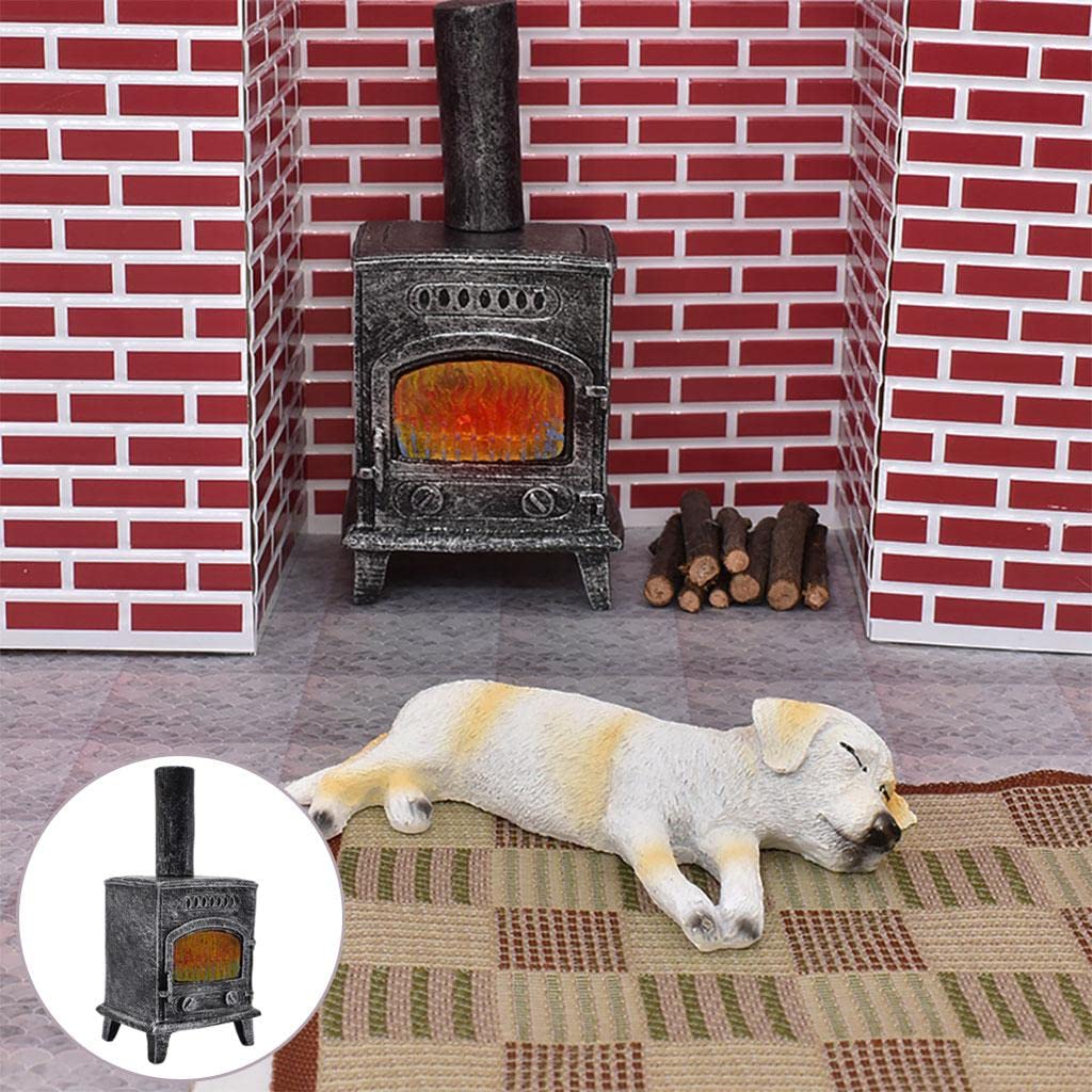 【新品・未使用】ミニチュア暖炉　暖炉　ミニ暖炉セット Amazon | ミニチュア暖炉モデルおもちゃ電気LED 炎リビングルームの