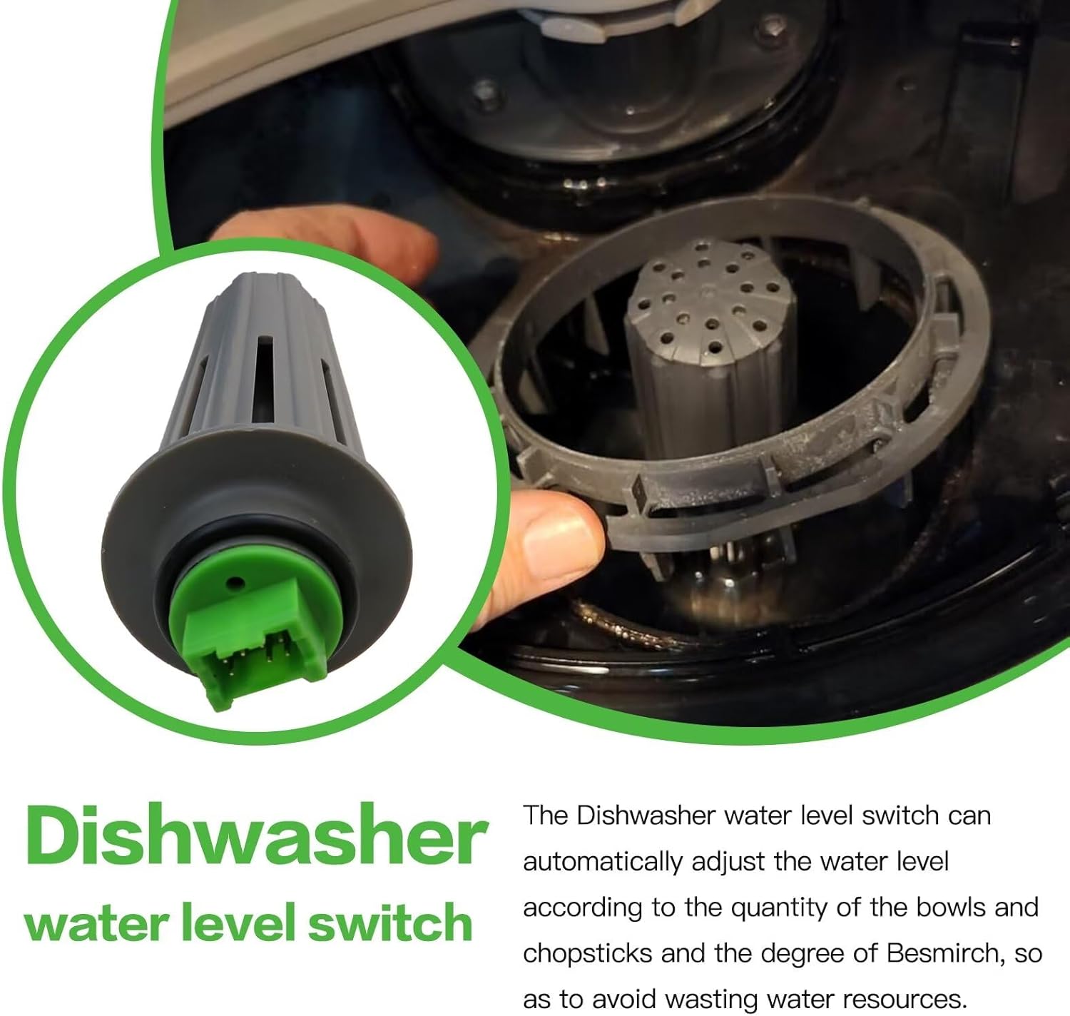 Dishwasher water level switch function