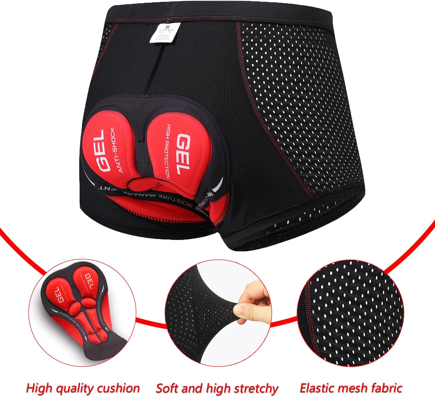 Men's Cycling 3D Padded Gel Bike Compression Shorts Underwear - Image 3