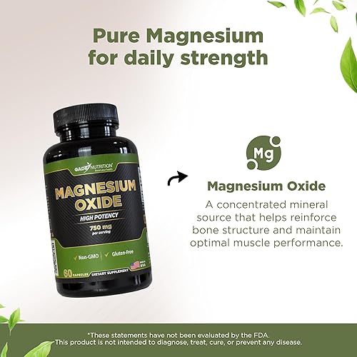 Miniatura 28 de Gade Nutrition Complejo triple de magnesio con glicinato de magnesio, malato de magnesio y taurato de magnesio Suplemento de magnesio puro