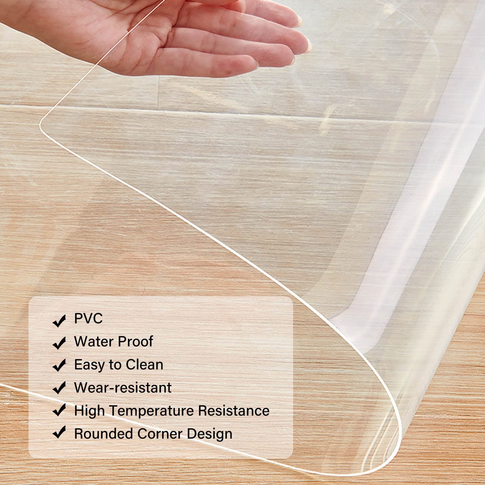 Schreibtischstuhl Matte 1,5mm Transparente Bodenschutzmatte Bürostuhl Unterlage 100x140 120x130 120x200 140x180 Schreibtischunterlage Clear Stuhlmatte für Hartböden Schützen Ihren Boden vor Kratzern (