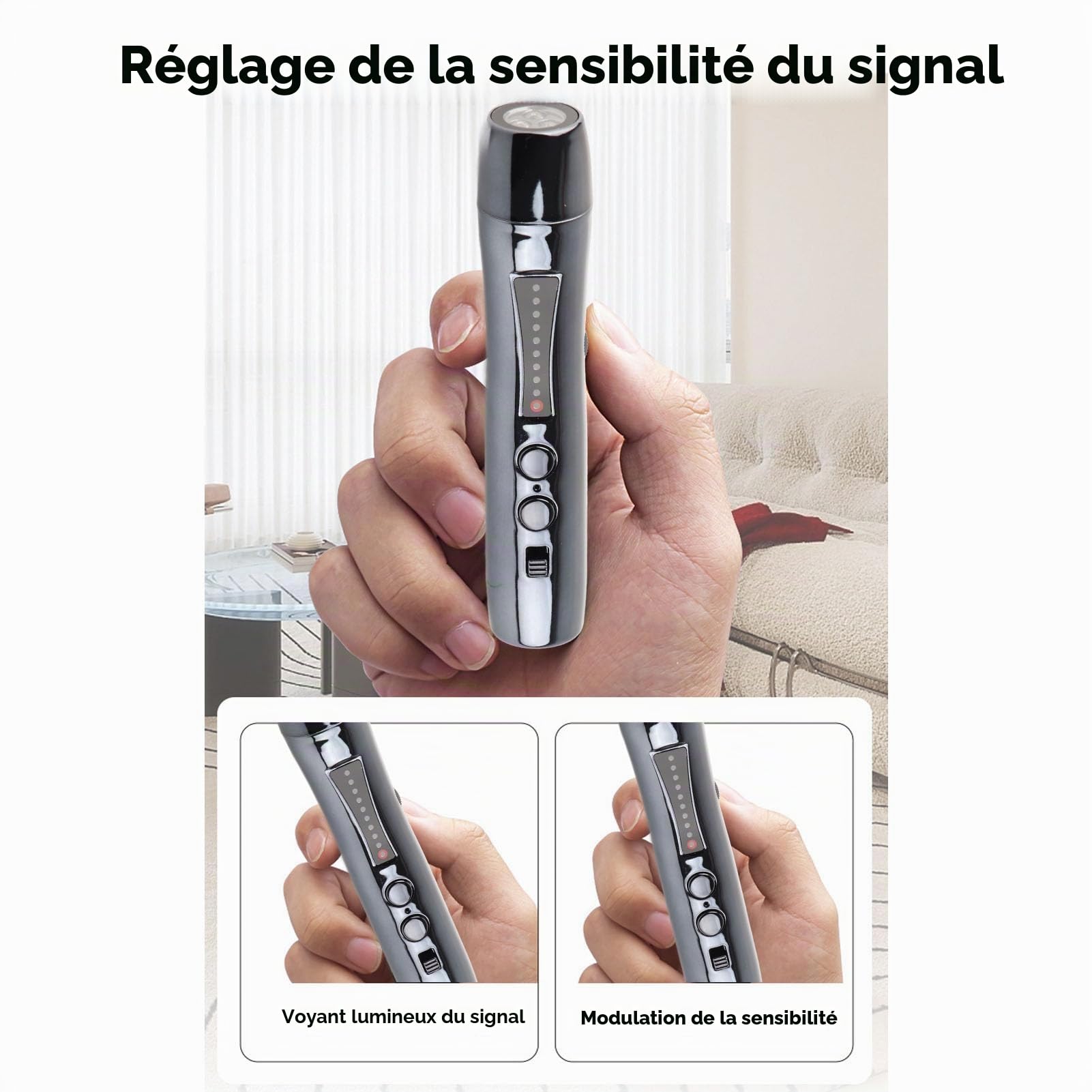Détecteur Caméra Espion, 4-in-1 Détecteur De Caméra Cachée Détecteur De Bugs GPS Tracker Scanner, Infrarouge Detecteur Micro Espion Detecteur De Camera Prend en Charge Les Signaux RF Et sans Fil