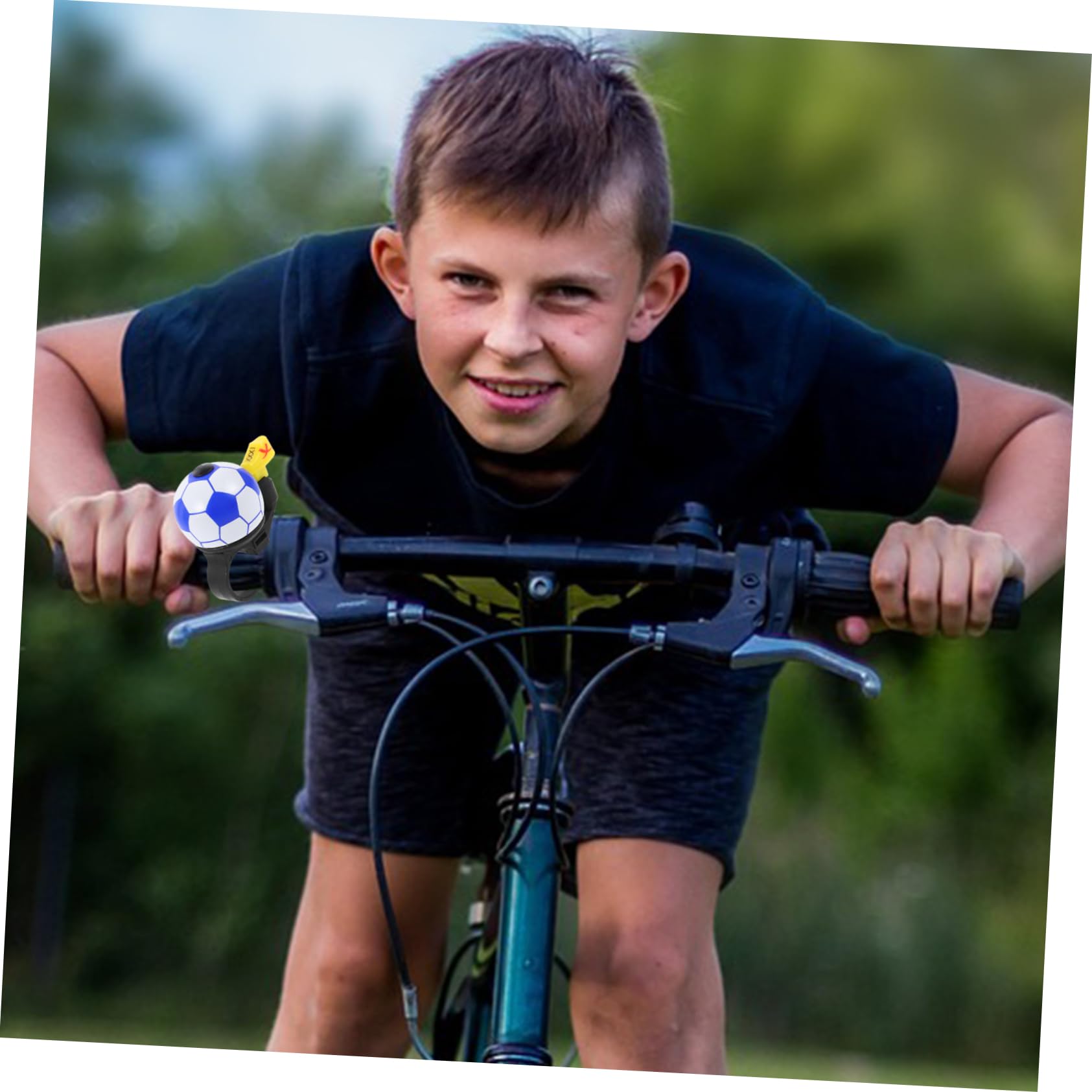Sonnette De Vélo Design Football - En Alliage D'aluminium Et Plastique - Installation Facile Sans Outil - Pour Enfants Et Adultes - 5