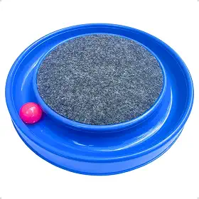 Arranhador Interativo Azul para Gatos com Bolinha Antientresse