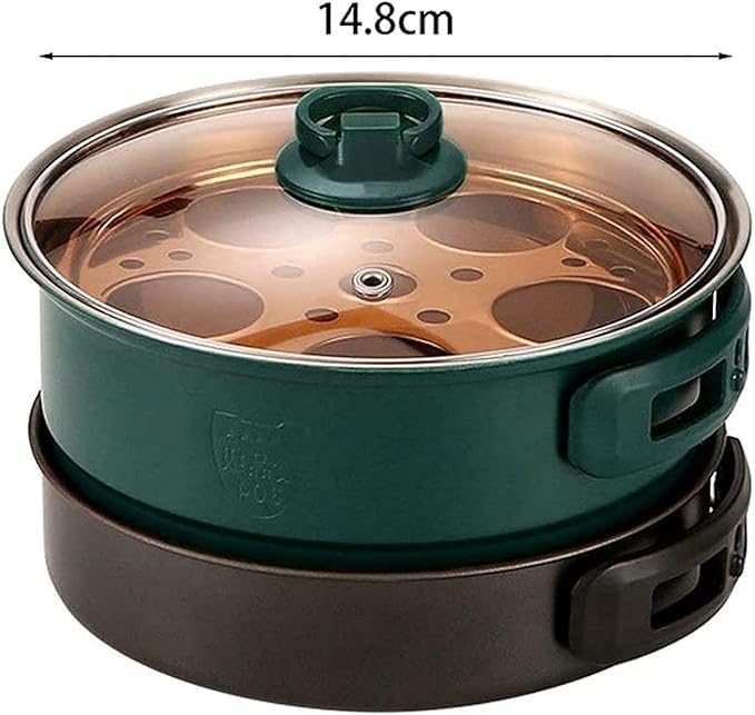 Olla Eléctrica Plegable Mini 304 Acero Inoxidable 500W 1L Verde miniatura 3