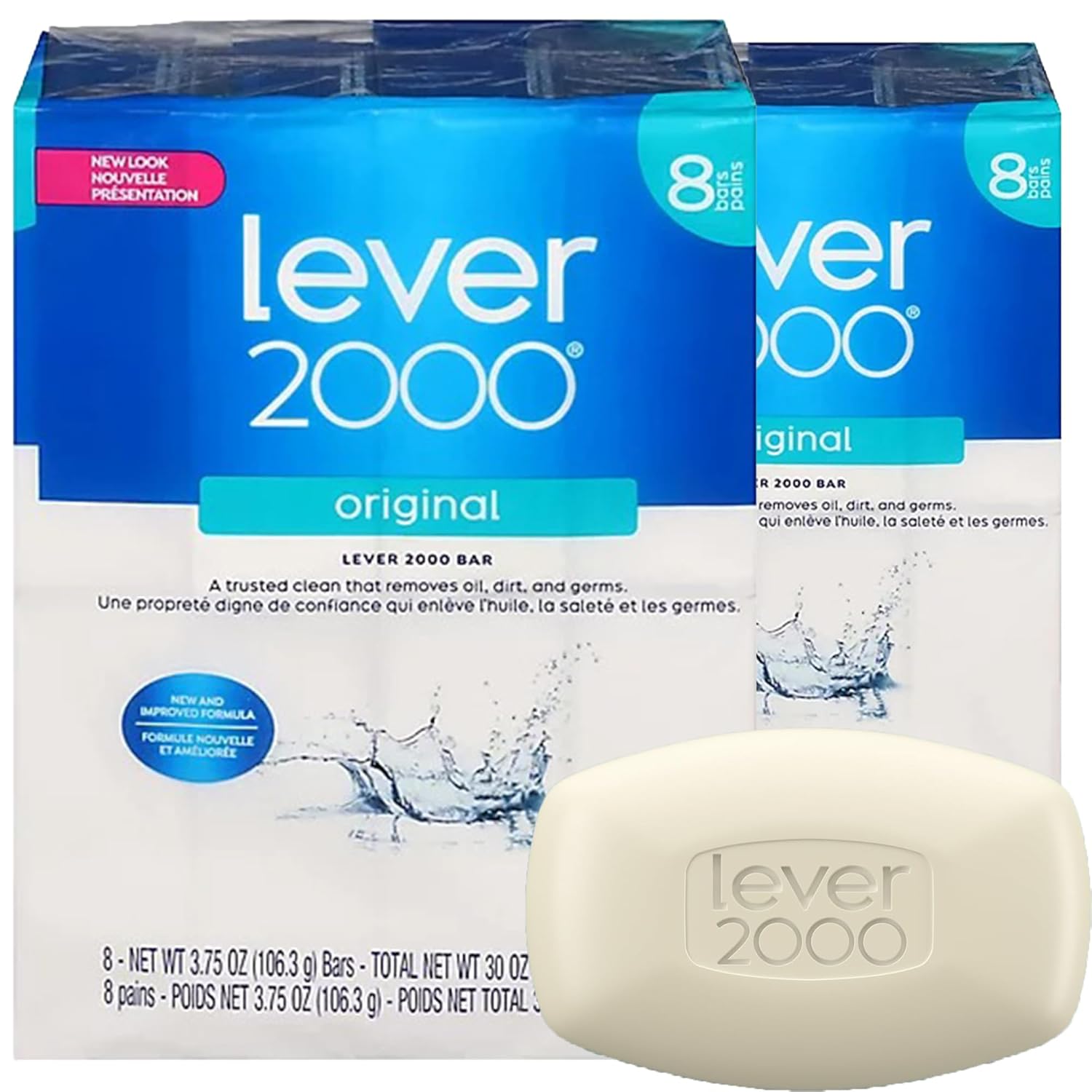 Lever 2000 Original Bar Soap Trusted Clean for Hands and Body 8 Bars 3 75 oz Each Pack