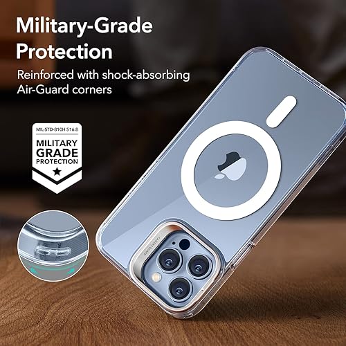 Miniatura 5 de ESR - Funda para iPhone 13 Pro compatible con MagSafe, protección de grado militar a prueba de golpes, soporte de anillo de cámara integrado, serie