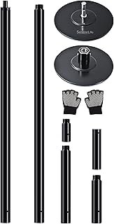 SereneLife Professional Spinning Dance Pole, 45mm Portable Exercise Pole for Fitness – Durable Steel Build, Anti-Rust Finish, Suitable for Home, Club, Gym, Party, Pub