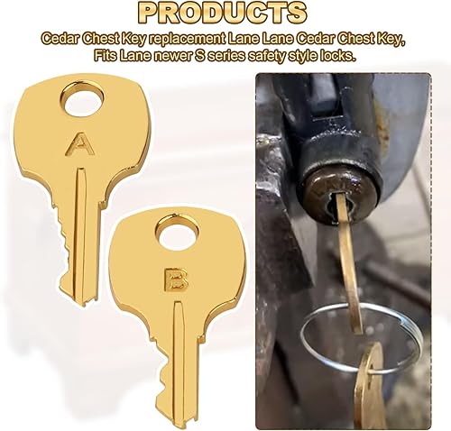 Miniatura 3 de Llave de cofre de cedro de repuesto para llaves de cedro, se adapta a todos los Lane Newer S Series S83, S84, S85, S86, S87, S88, S89, S90