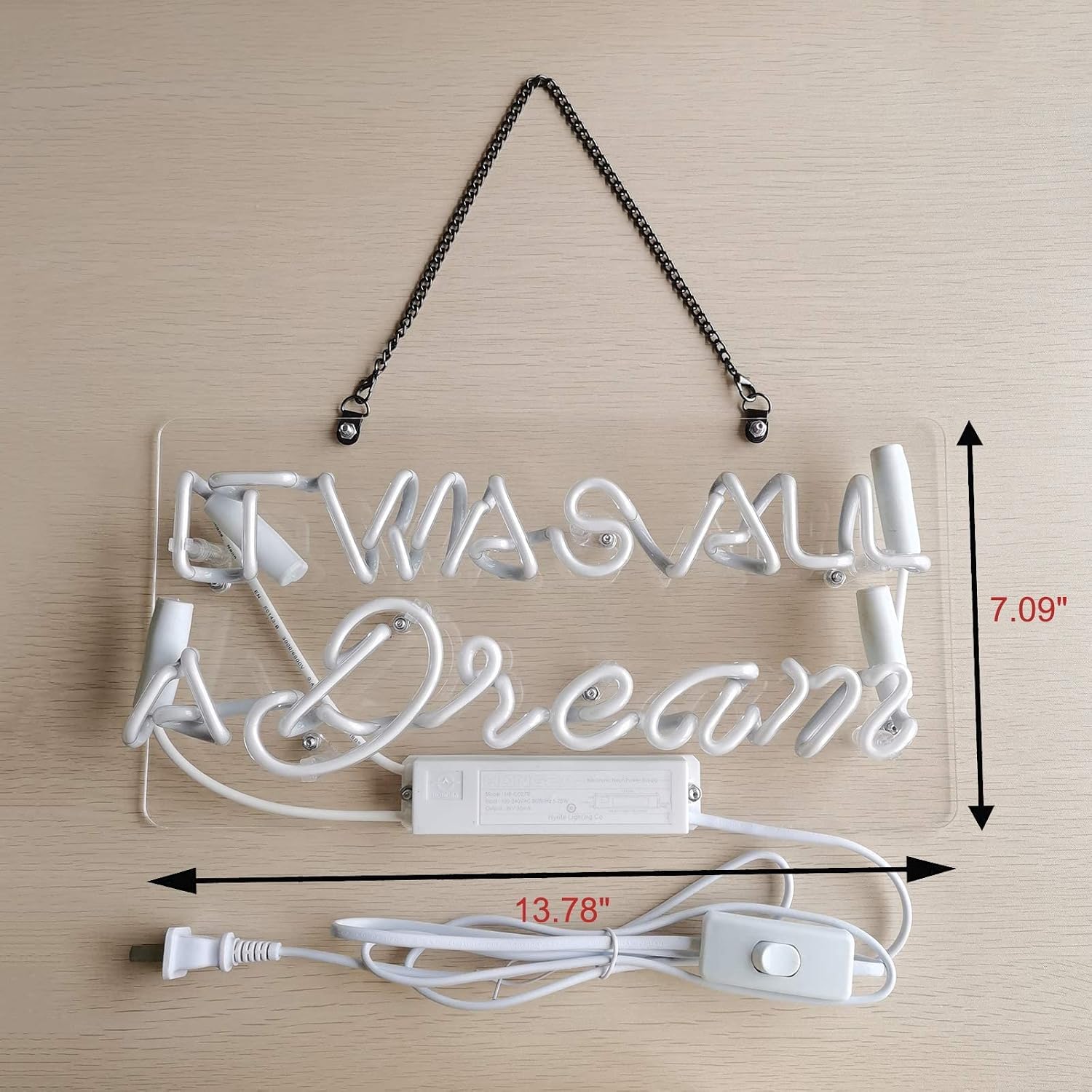 🔥 Cashback up to 70% Neon Signs It was All a Dream Blue Pink Neon Lights Real Glass Tube Neon Lights Sign for Party Home Bedroom Hotel Office Ultra Bright Wall Decor Sign