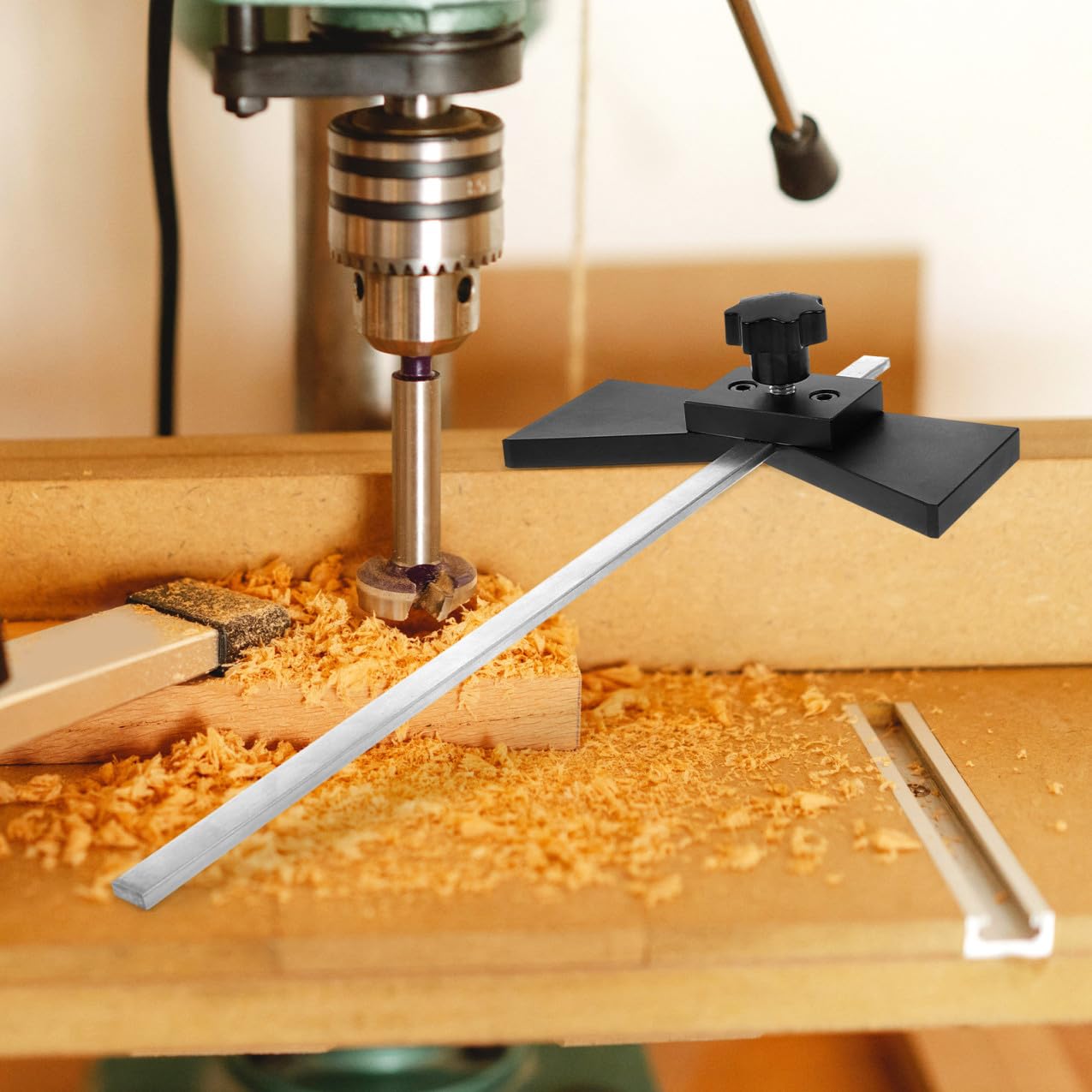 Woodworking Positioning Ruler Center Scribe Line Locator Versatile Marking Gauge