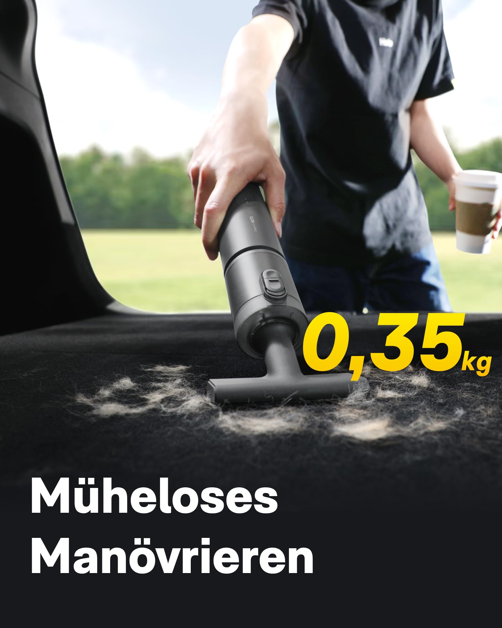 HOTO Handstaubsauger Akku 20000Pa Starke Saugkraft, 4-in-1-Kabelloser Autostaubsauger mit Gebläse- & Luftgebläsepumpe, Mini Staubsauger für Auto, Tierhaare, Teppich, Tastaturen & Schreibtisch