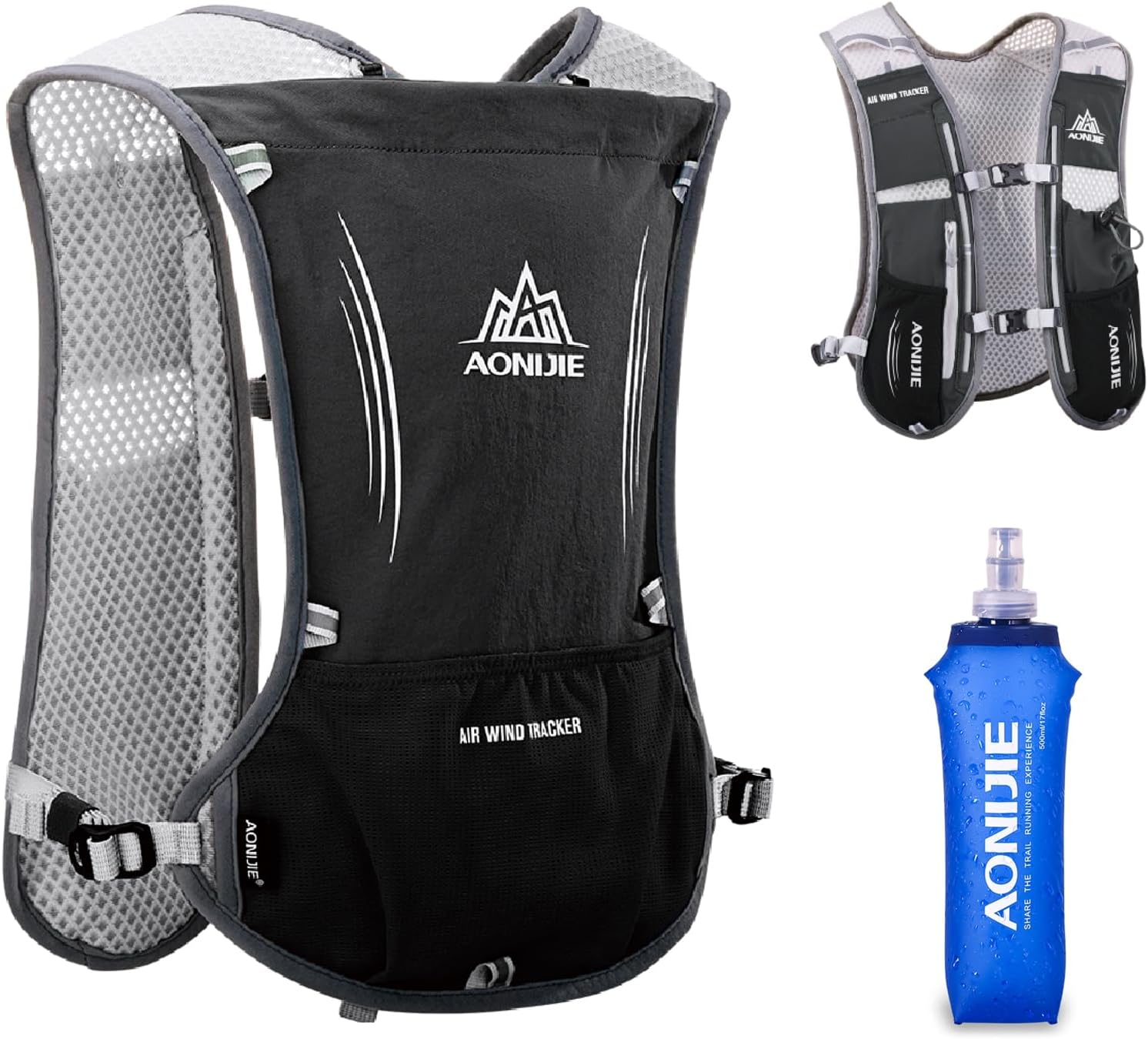 TRIWONDER Hydration Running Vest 5L Lightweight Water Pack for Men Women Hydration Backpack for Trail Race, Hiking, Cycling, Climbing, Camping, Jogging, Marathon
