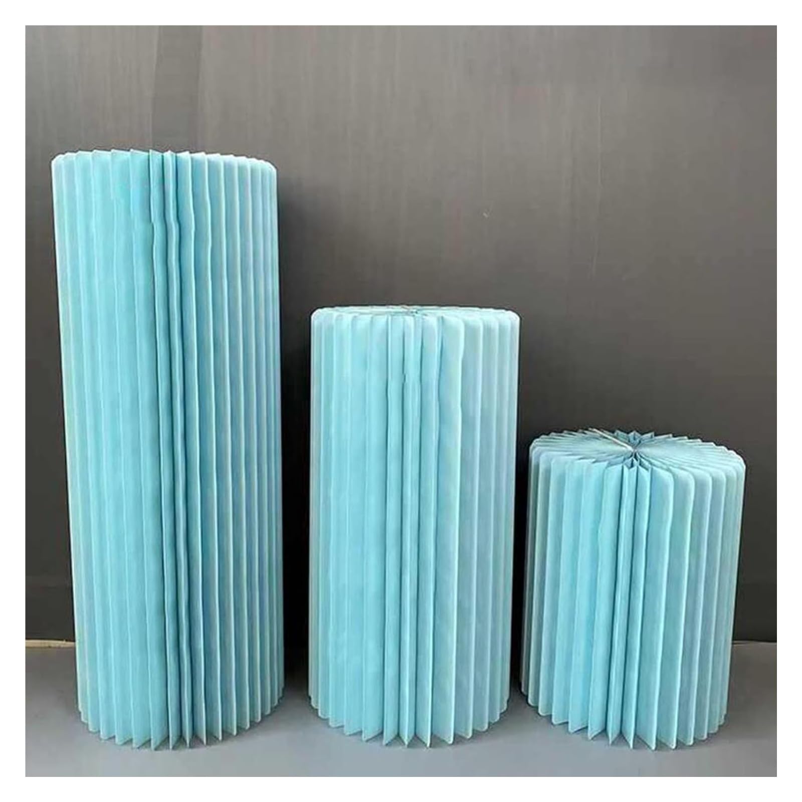 CXGfdghD plinth， Foldable Paper Columns Display Pedestals Stands, Pillar Cylinder Centerpiece With Acrylic Disc(Diameter 40cm,B)