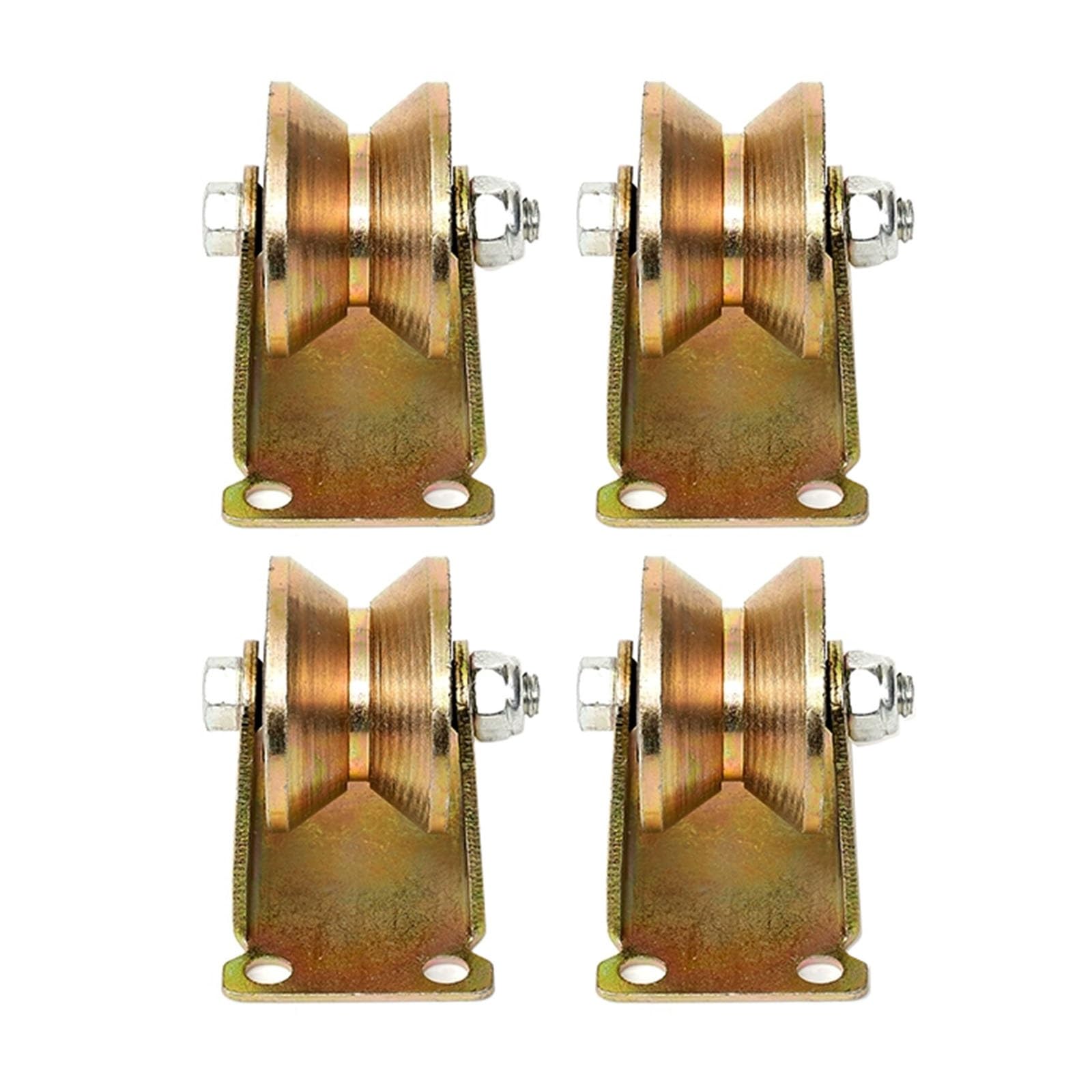 LHX 2-inch Pulley Track Wheel V-Shaped Groove Wheel Heavy-Duty Small Wheels for Inverted V-Shaped Track Roll Doors 4 Per Pack(3 inch)