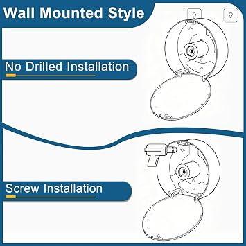 Modunful Toilet Tissue Dispenser,Mini Jumbo Toilet Paper Roll Holder Wall Mounted,Commercial Toilet Tissue Dispensers Single Roll Jumbo Holder for Toilet Office,School,Bathroom White and Black