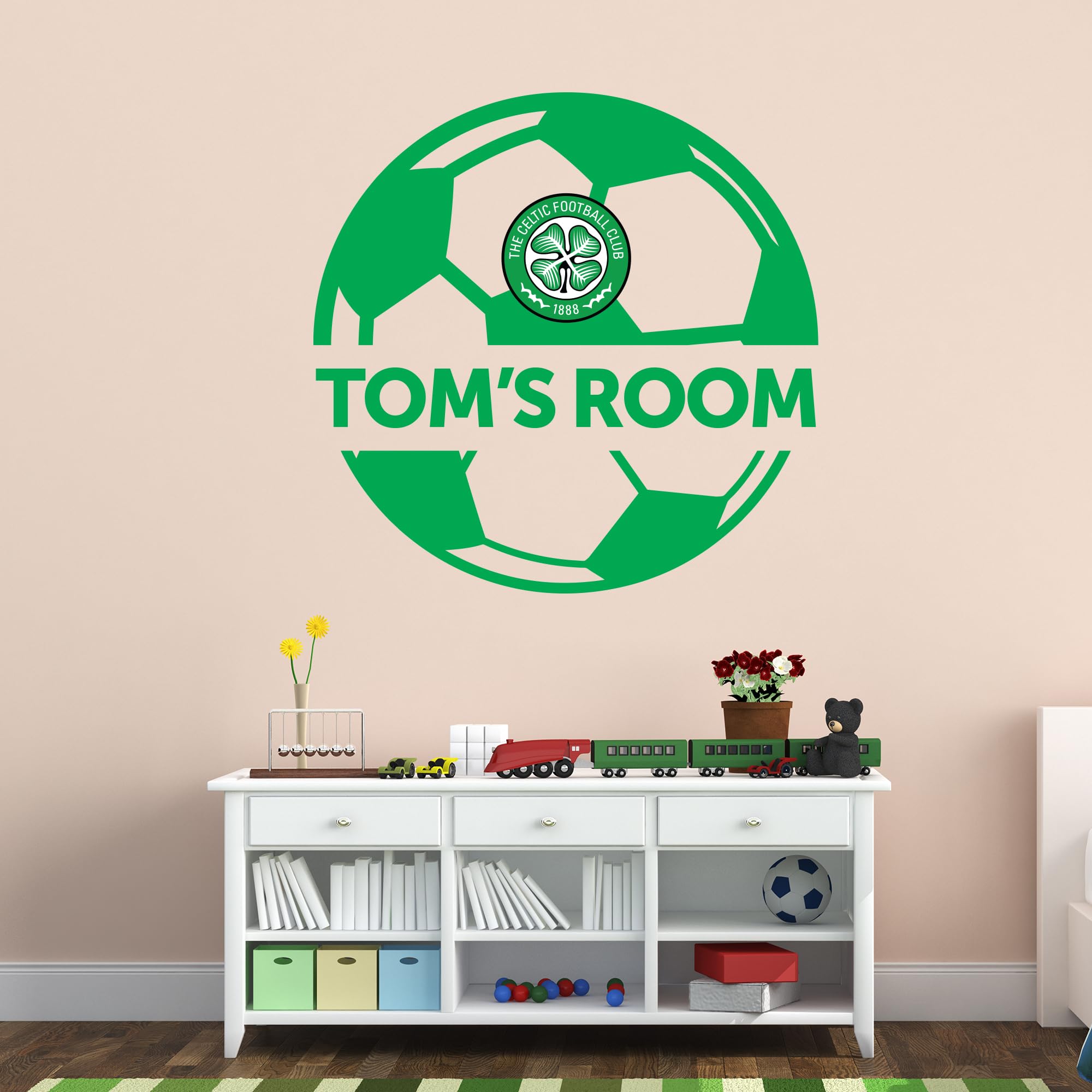Beautiful Game Green Official Celtic Football Club Personalised Ball Crest (60Cm)