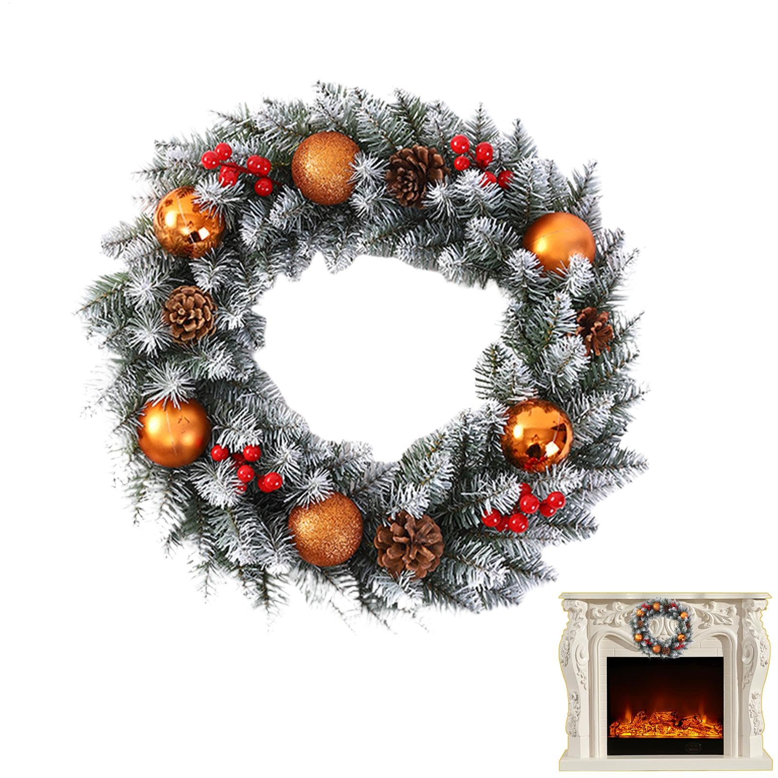 Couronne de Noël pour porte d'entrée et fenêtres pour sublimer votre déco de ferme