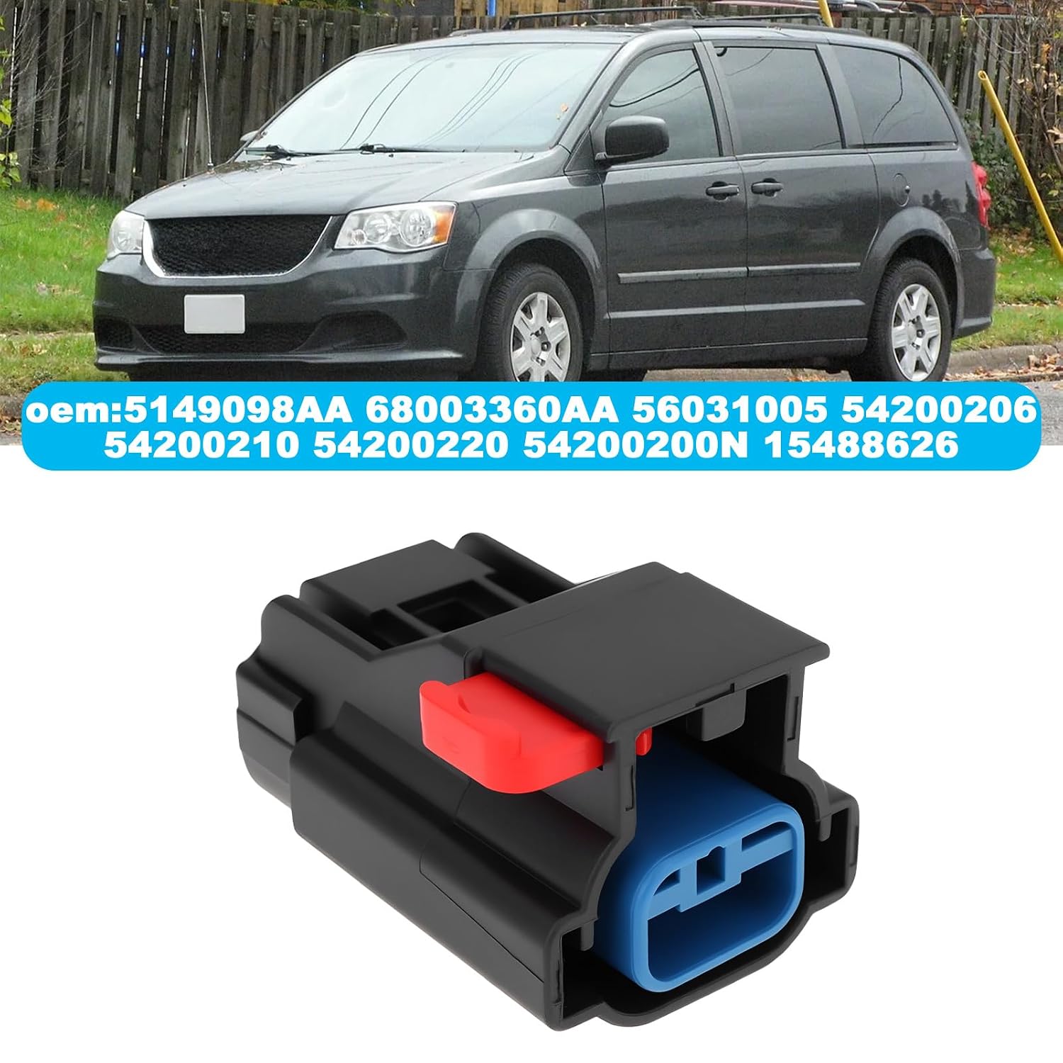 ECSiNG 2 Pin Oil Pressure Sensor Connector 20 Cm Harness Replace OEM 5149098AA 68003360AA Compatible with Dodge Compatible with Chrysler 1996-2010