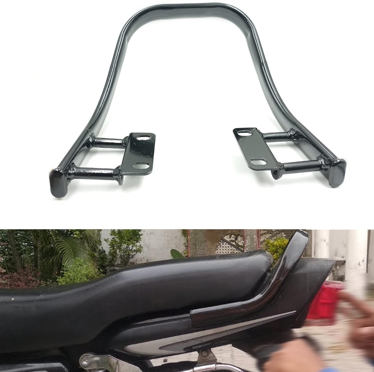 ZNEE SMART Metal Steel/Hero Splendor/Bike Rear Seat Handle/Backrest