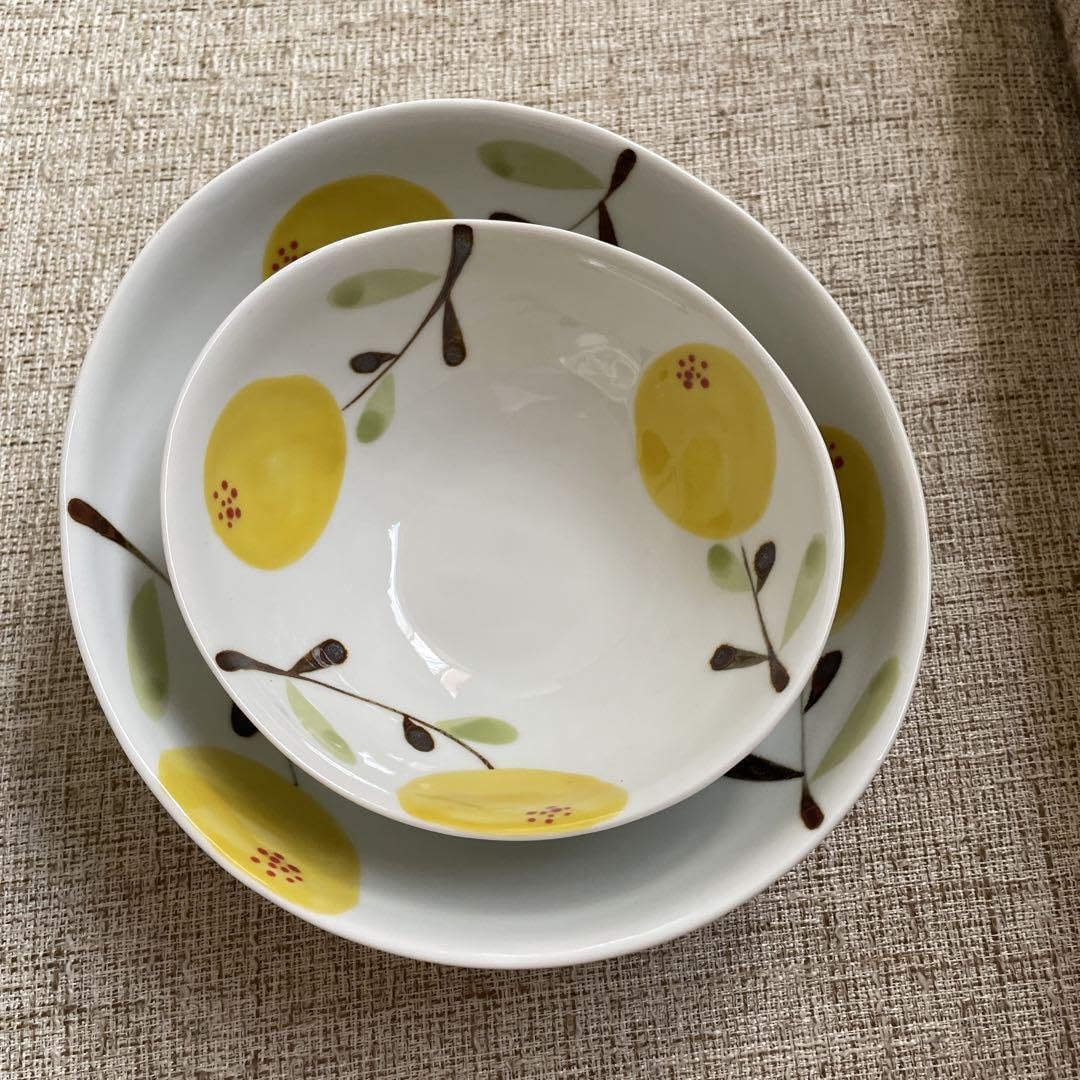 Amazon.co.jp: 波佐見焼 福峰窯 FUKUHOU 柚子柄 お皿 食器 : ホーム