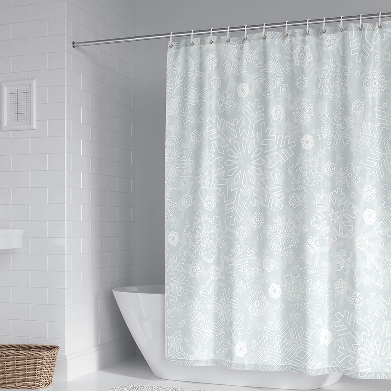 Rideau de douche 150x180 cm gris KnSam en polyester anti-moisissure