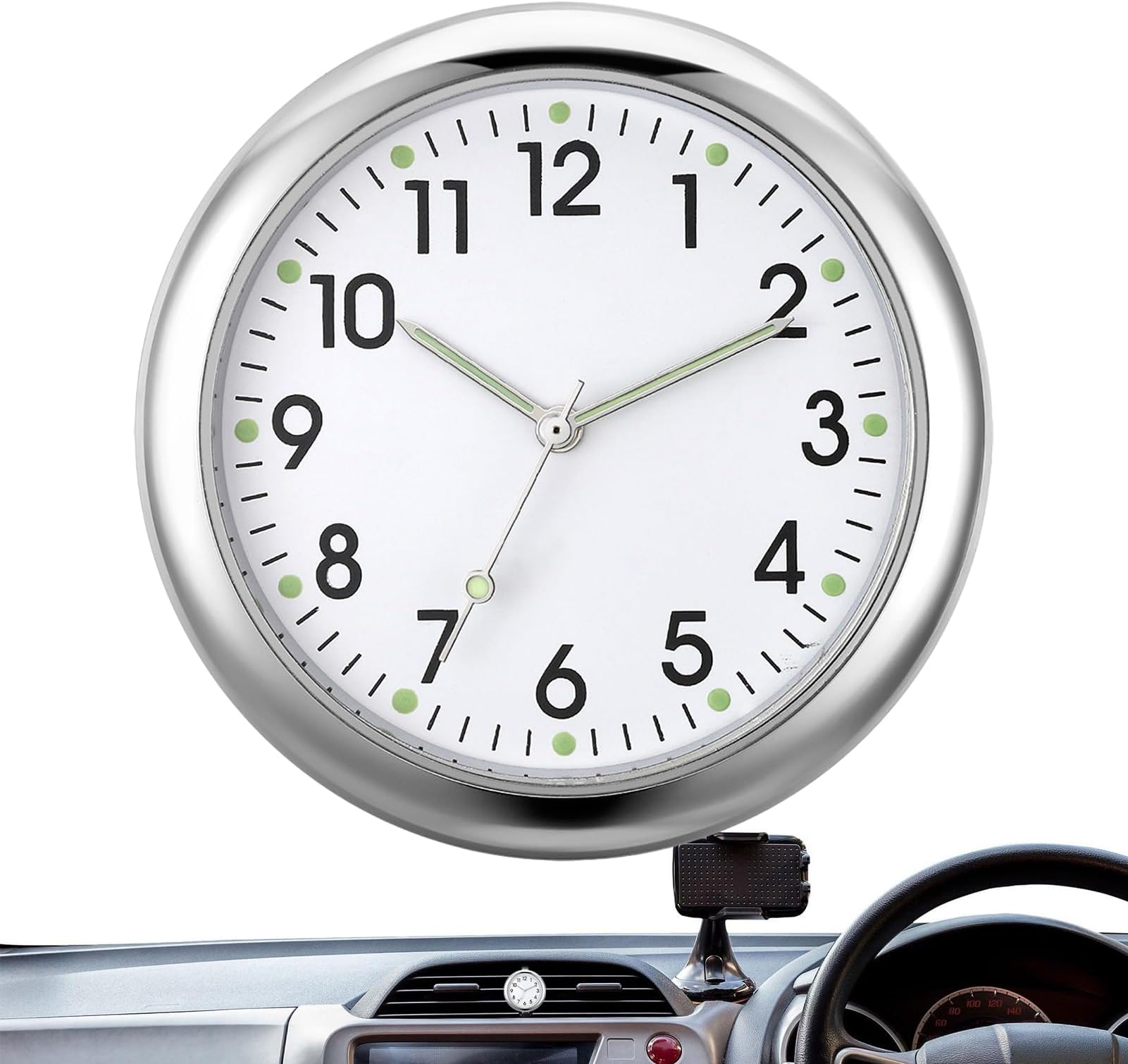 Car Dashboard Clock | Glow In The Dark Car Dashboard Watch,Automotive Replacement Clocks Quartz, Stick On Clock For Boat Bike