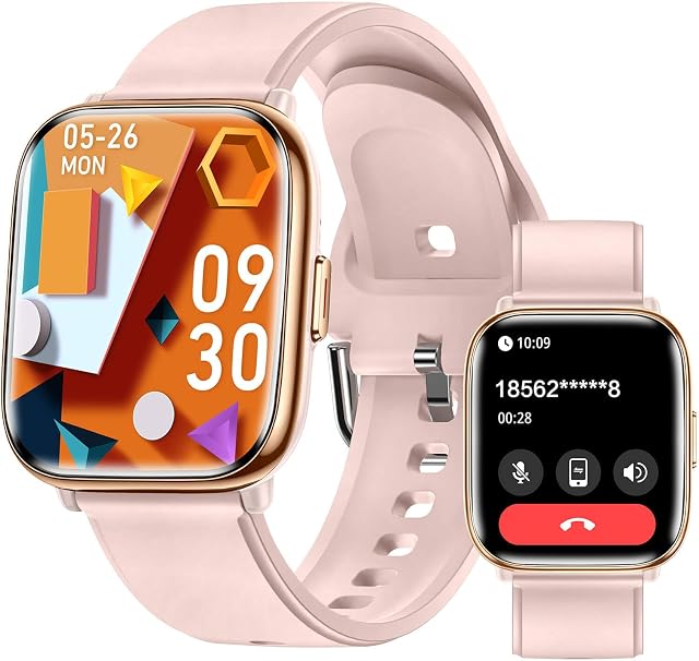 2025 Smart Watch for Women, 1.75" Bluetooth Call, Da GPT AI Smartwatch, 24/7 Heart Rate Blood Oxygen Stress Sleep Monitor, IP68 Waterproof Fitness Watch,120+ Sport Fitness Tracker for Android iOS Pink