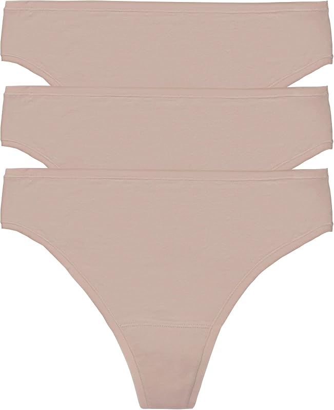Natori Women's Bliss Bare Cotton Thong 3-Pack 771346MP