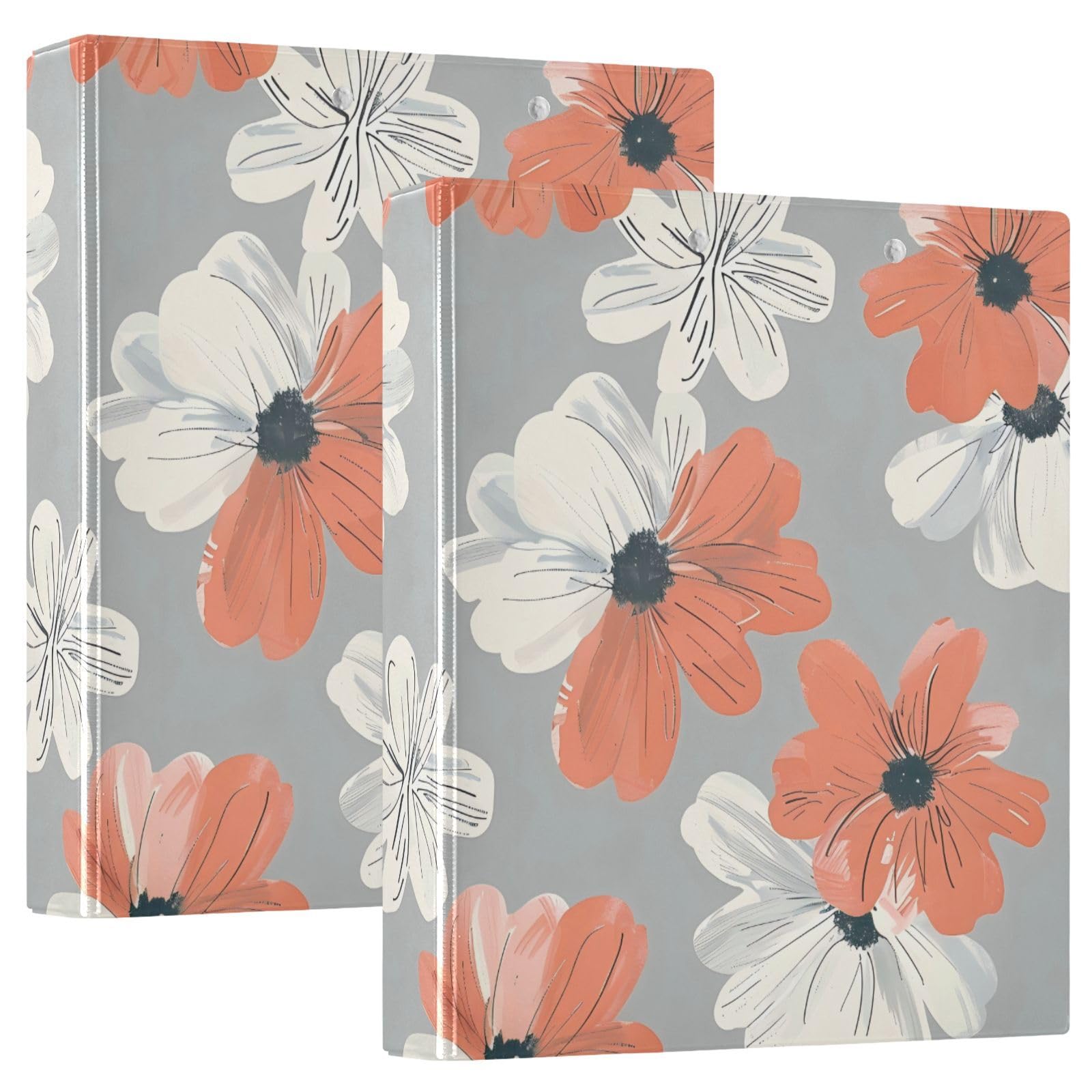 Raccoglitore di materiale scolastico da 1 e mezzo pollice Bohemian Powder-White Daisy