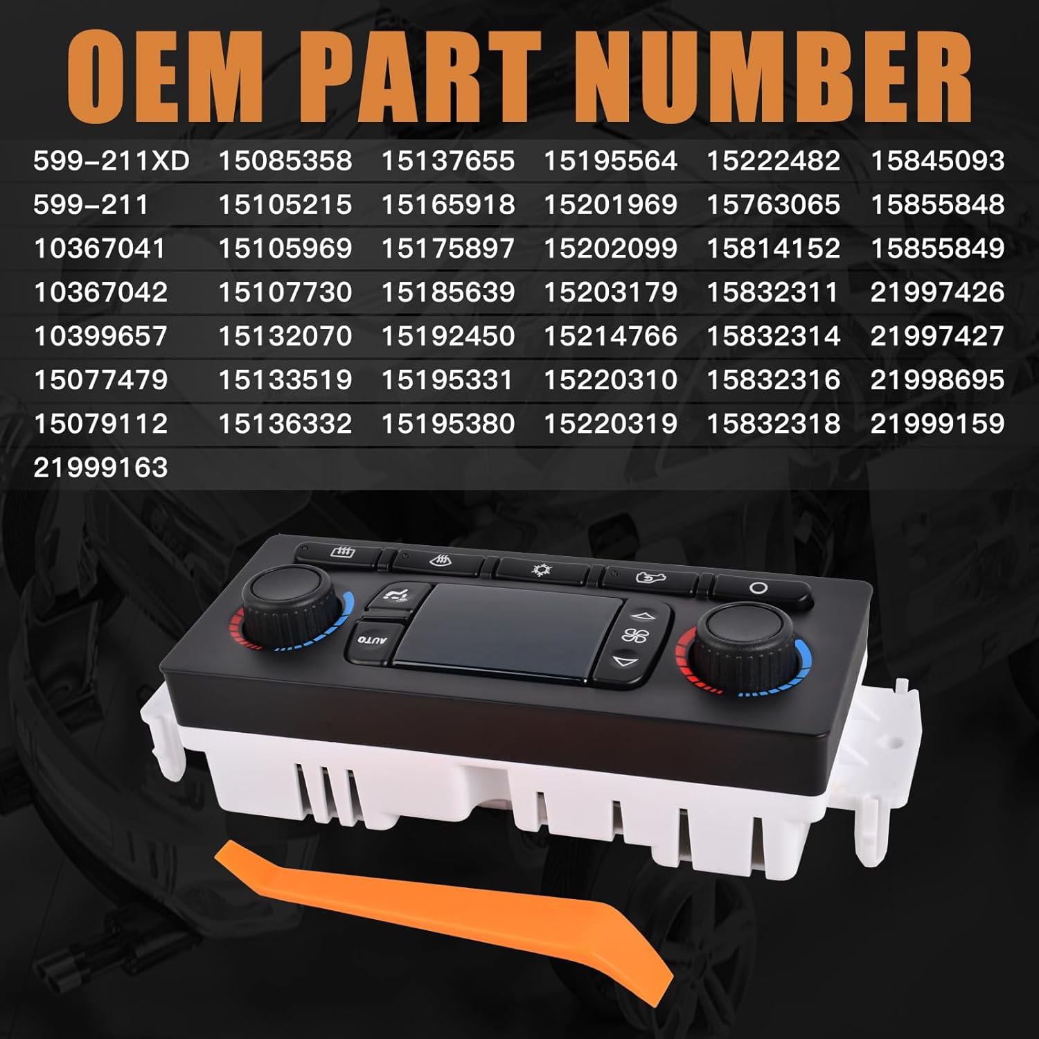 599-211XD Heater A/C Climate Control Module Panel Switch fit for Buick Rainier Cadillac Escalade Chevrolet Avalanche Silverado 1500 2500 3500 Tahoe Suburban Trailblazer GMC Yukon Envoy Sierra