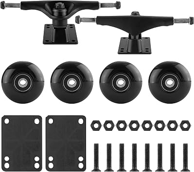 Skateboard Tools and Skateboard Wheels Set - Black
