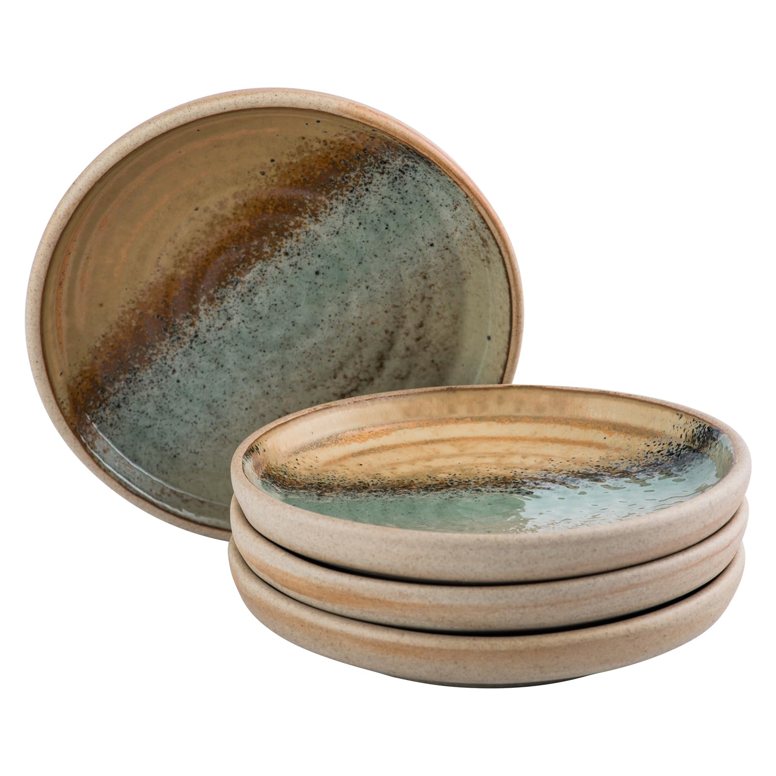 UNICASA Appetizer Plates,Dessert Plates Ceramic,5 inch Dipping Dish,Set of 4,Japanese Small Plate