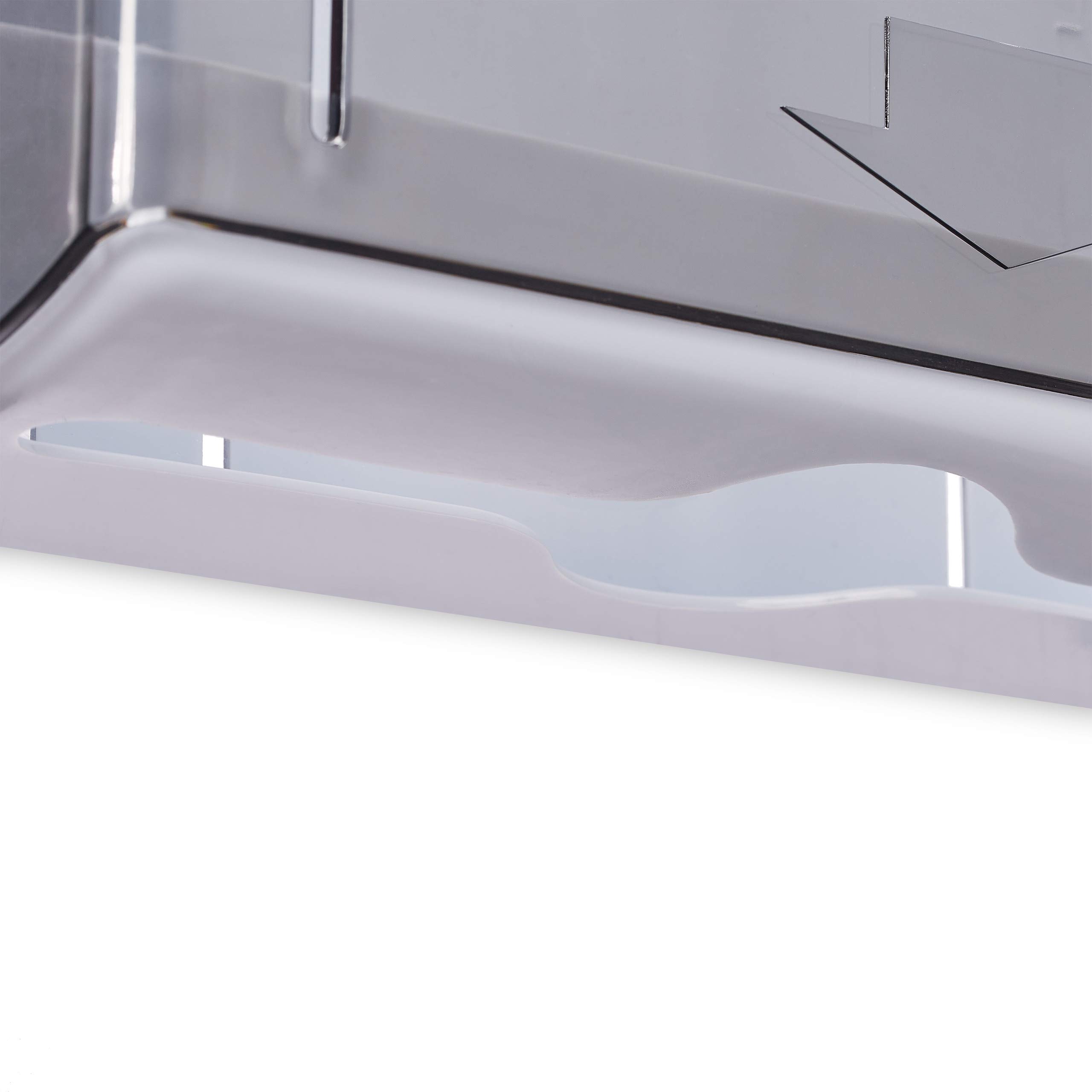 Relaxdays 4 Dispenser di Asciugamani di Carta, per Asciugamani H2, Montaggio a Parete, HBT 20,5x27,5x10 cm, Bianco/Grigio