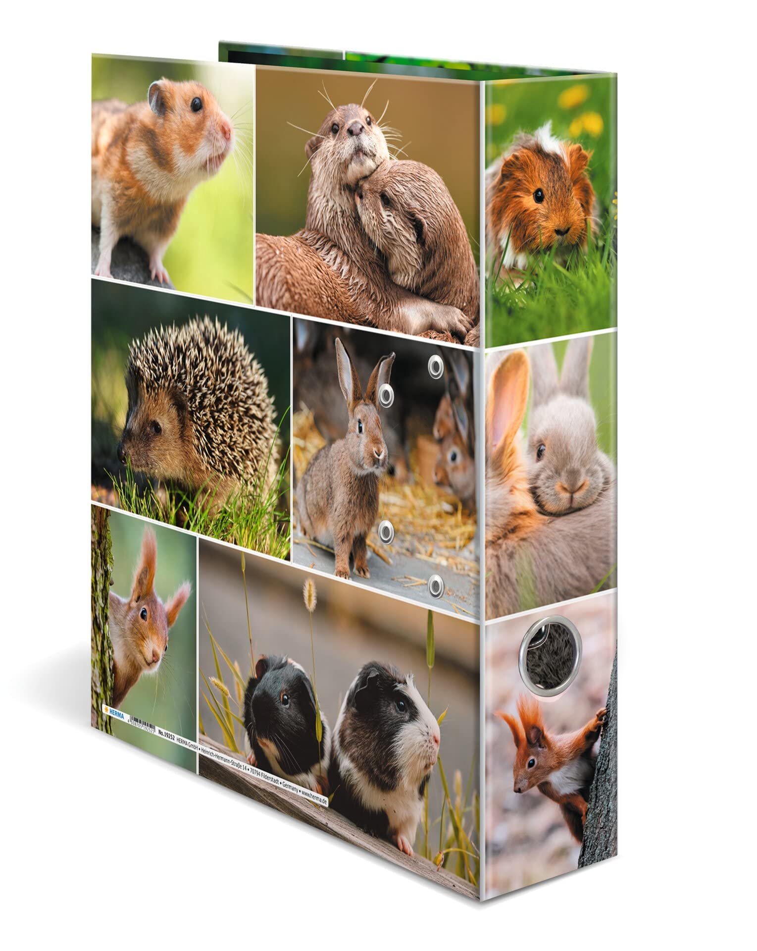 HERMA Raccoglitore a leva, motivo: animali con motivo roditori, dorso, 70 mm, confezione da 10
