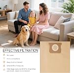 10 PACK 19-3100 sacs de vide de magasin Fits Stanley 5-6 Gallon humide sec sous vide 5 Gal Vacs + 3 Pack 19-1500 Filtres en tissu bleu réutilisable(10+3) Kit