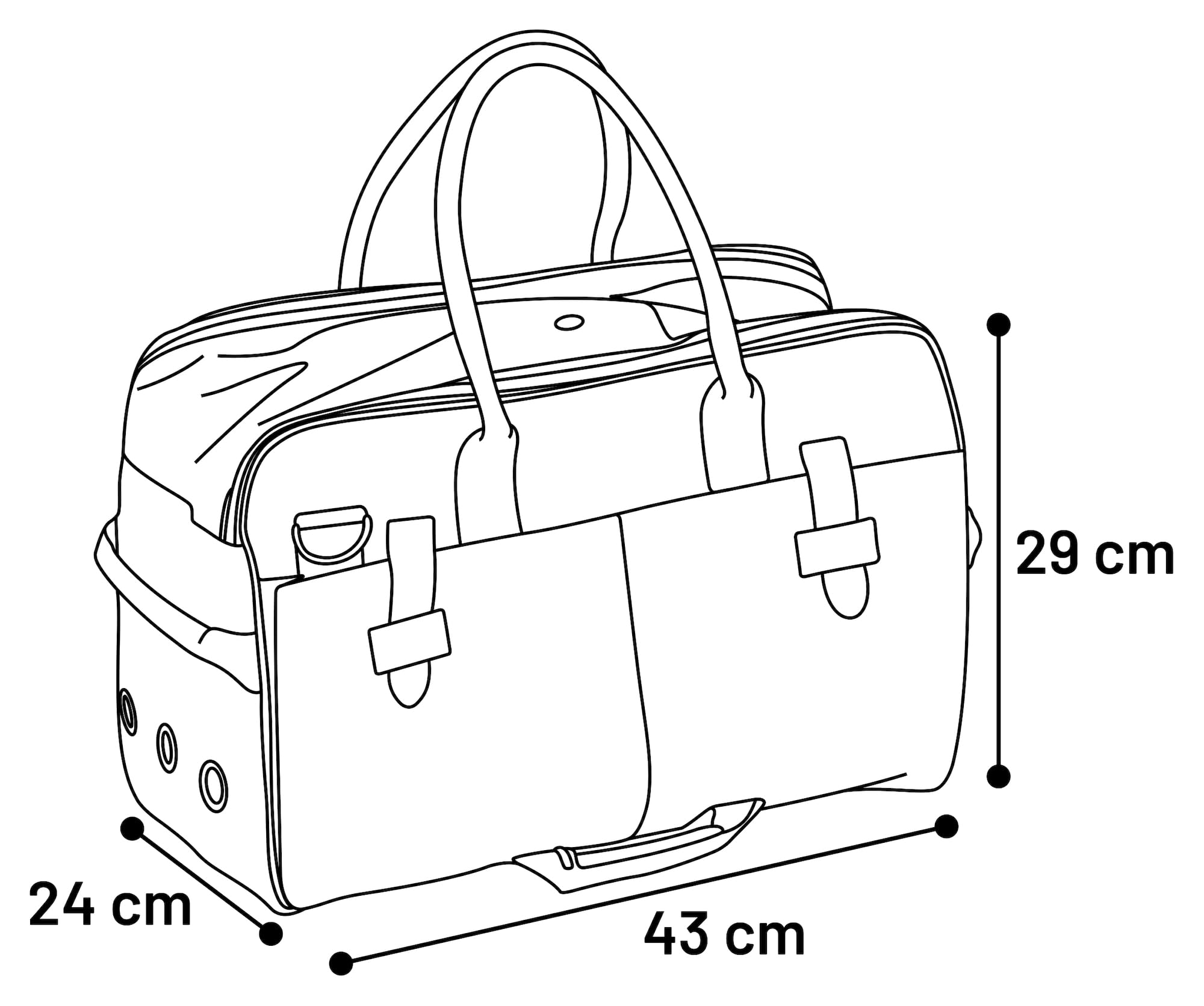 Karlie 62054 torba do noszenia No Limit L: 43 cm szer.: 24 cm wys.: 29 cm czarny