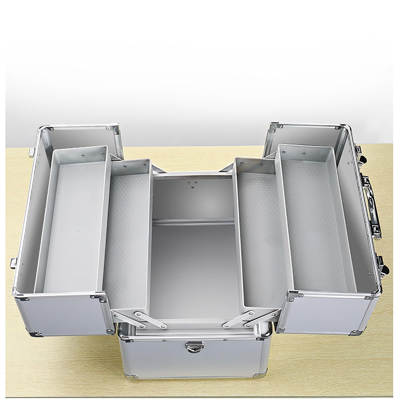 Botiquin Vacio, Botiquín, Neceser Botiquin, caja de Almacenamiento de Suministros de Emergencia con Llave y Cerradura, caja de Medicamentos de Aleación de Aluminio de gran Capacidad(Large)