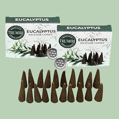Miniatura 7 de Conos de incienso de eucalipto, 20 conos de incienso en total, paquete doble de 10 conos de insencia, conos de incienso perfumados, aromas de